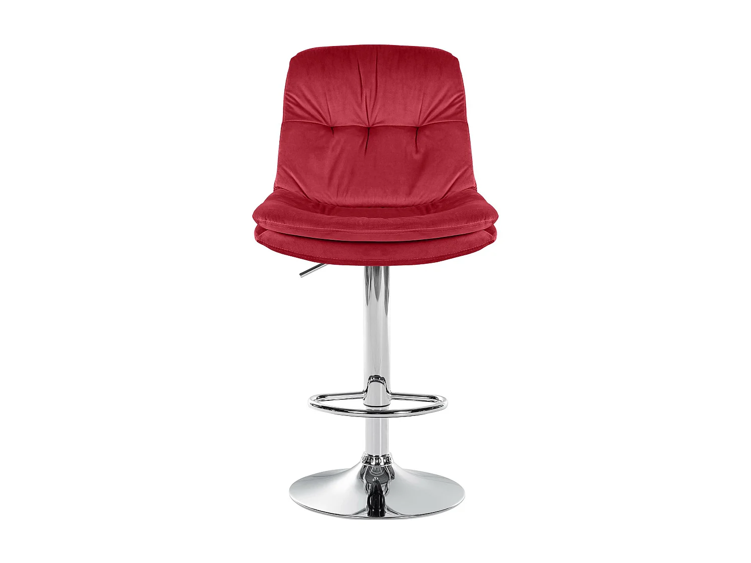 Tabouret de bar - Velours - Rouge - Laurel