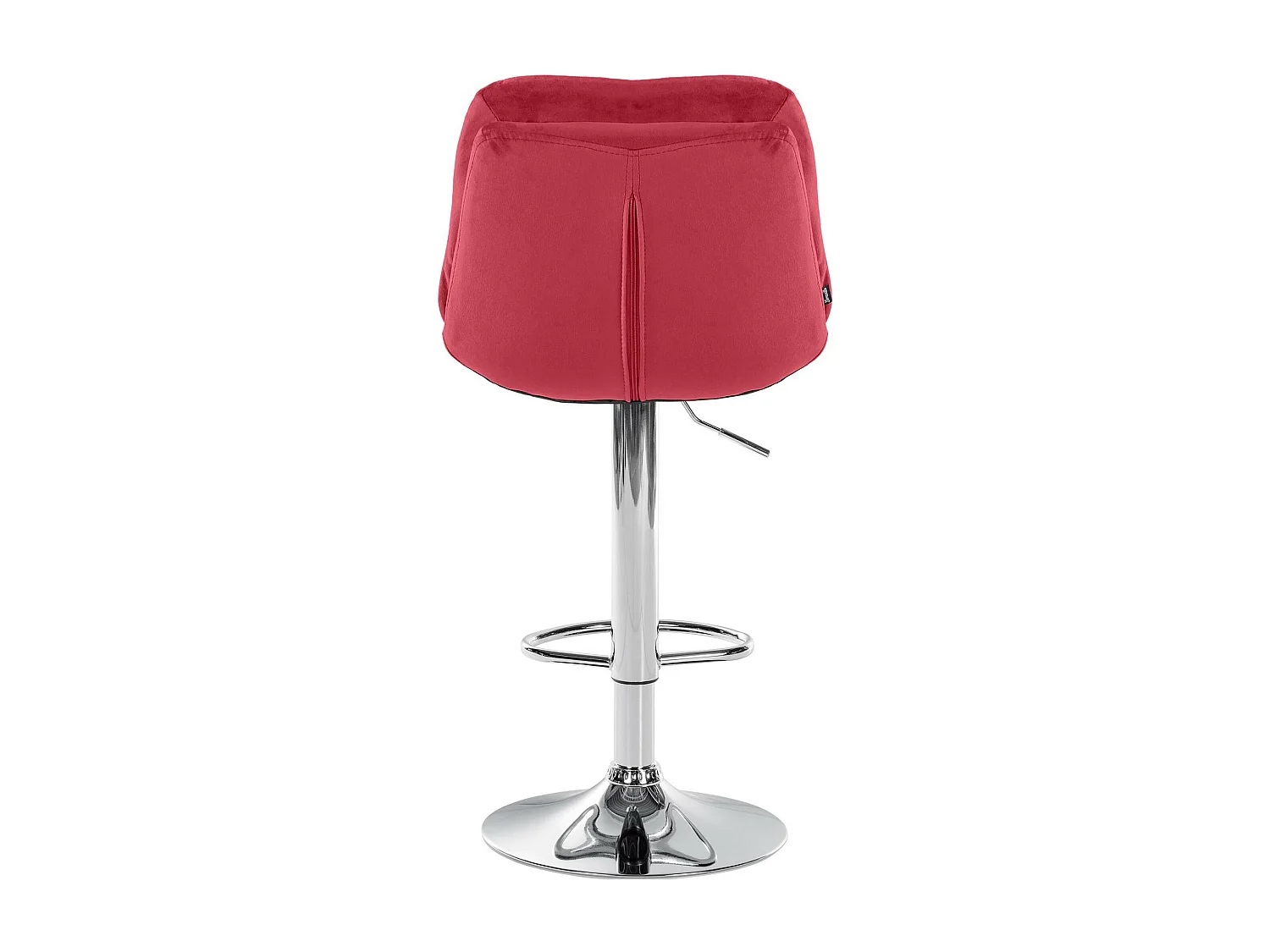 Tabouret de bar - Velours - Rouge - Laurel