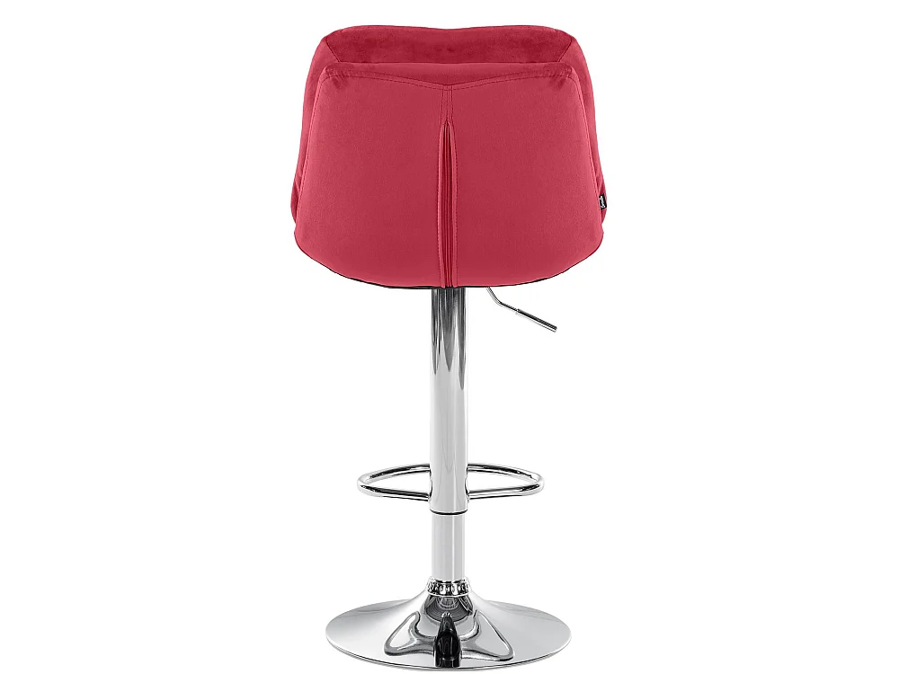 Tabouret de bar - Velours - Rouge - Laurel