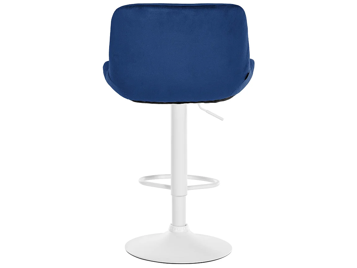 Tabouret de bar - Velours - Bleu - Solon