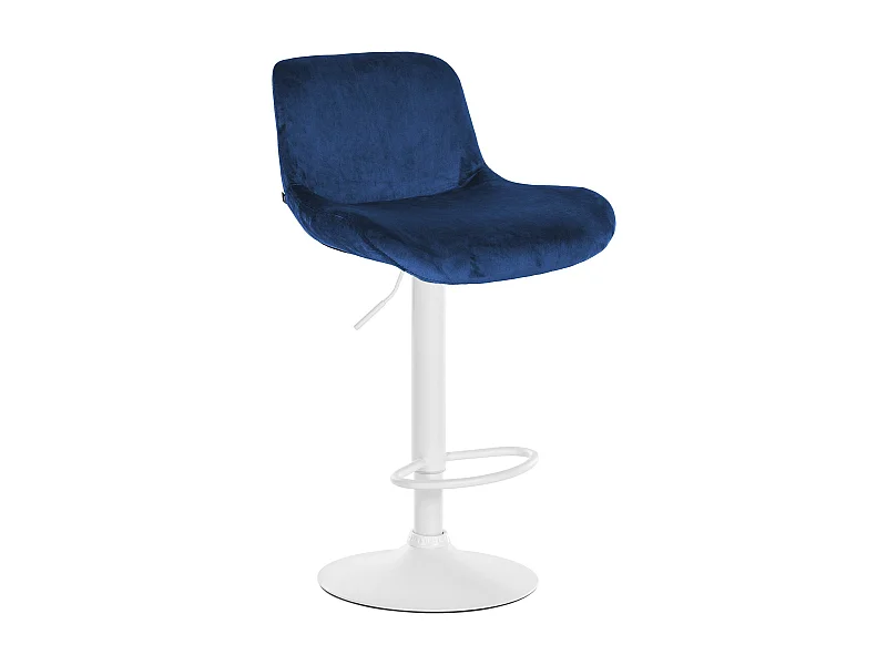 Tabouret de bar - Velours - Bleu - Solon