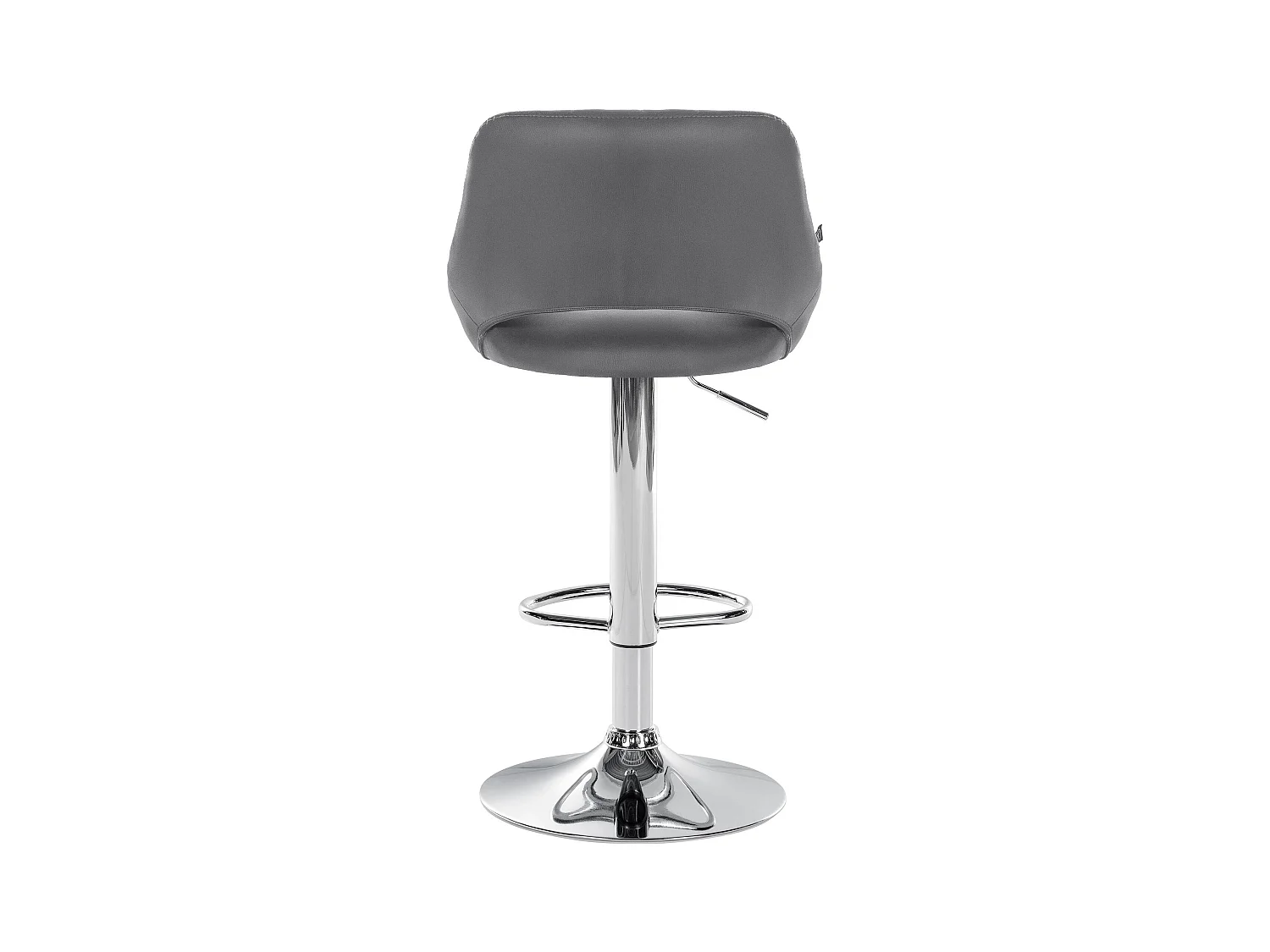 Lot de 2  Tabouret de bar - Similicuir - Gris - Milet