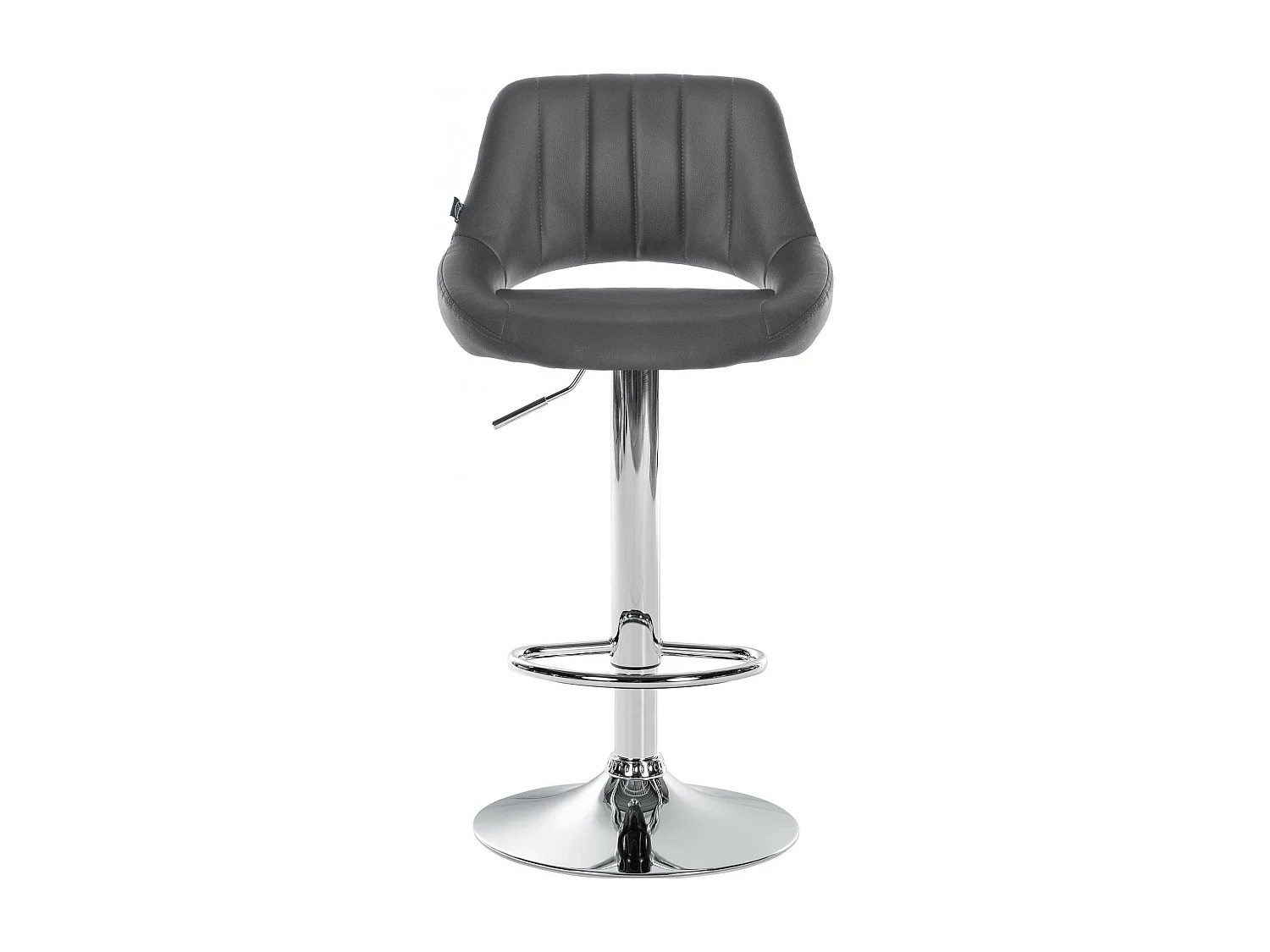 Lot de 2  Tabouret de bar - Similicuir - Gris - Milet