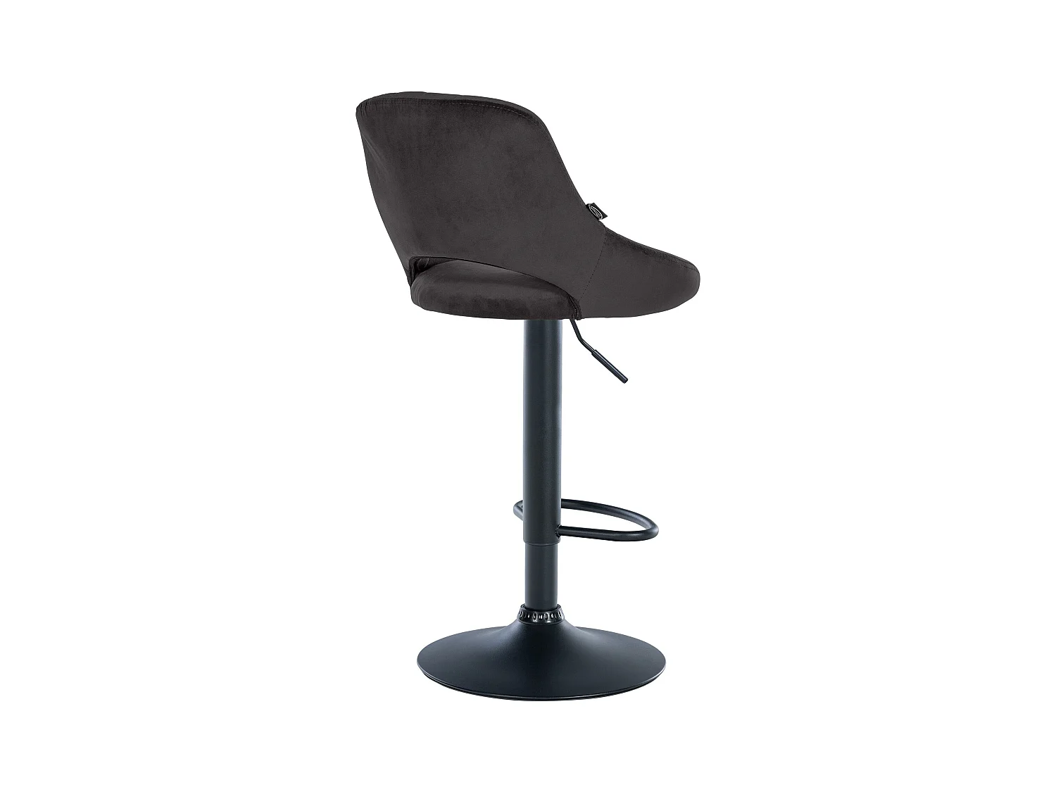 Lot de 2  Tabouret de bar - Velours - Noir - Milet