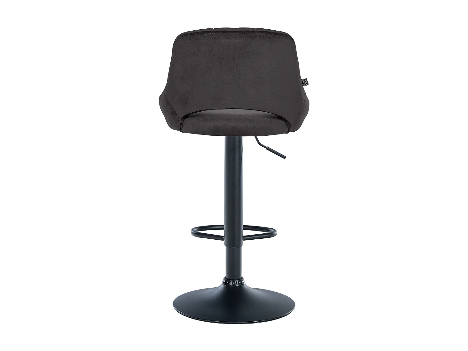 Lot de 2  Tabouret de bar - Velours - Noir - Milet