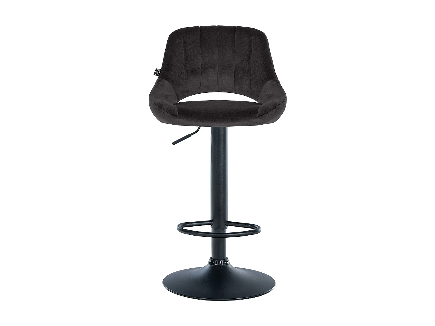 Lot de 2  Tabouret de bar - Velours - Noir - Milet