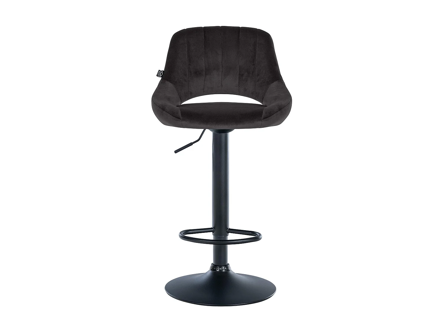 Lot de 2  Tabouret de bar - Velours - Noir - Milet