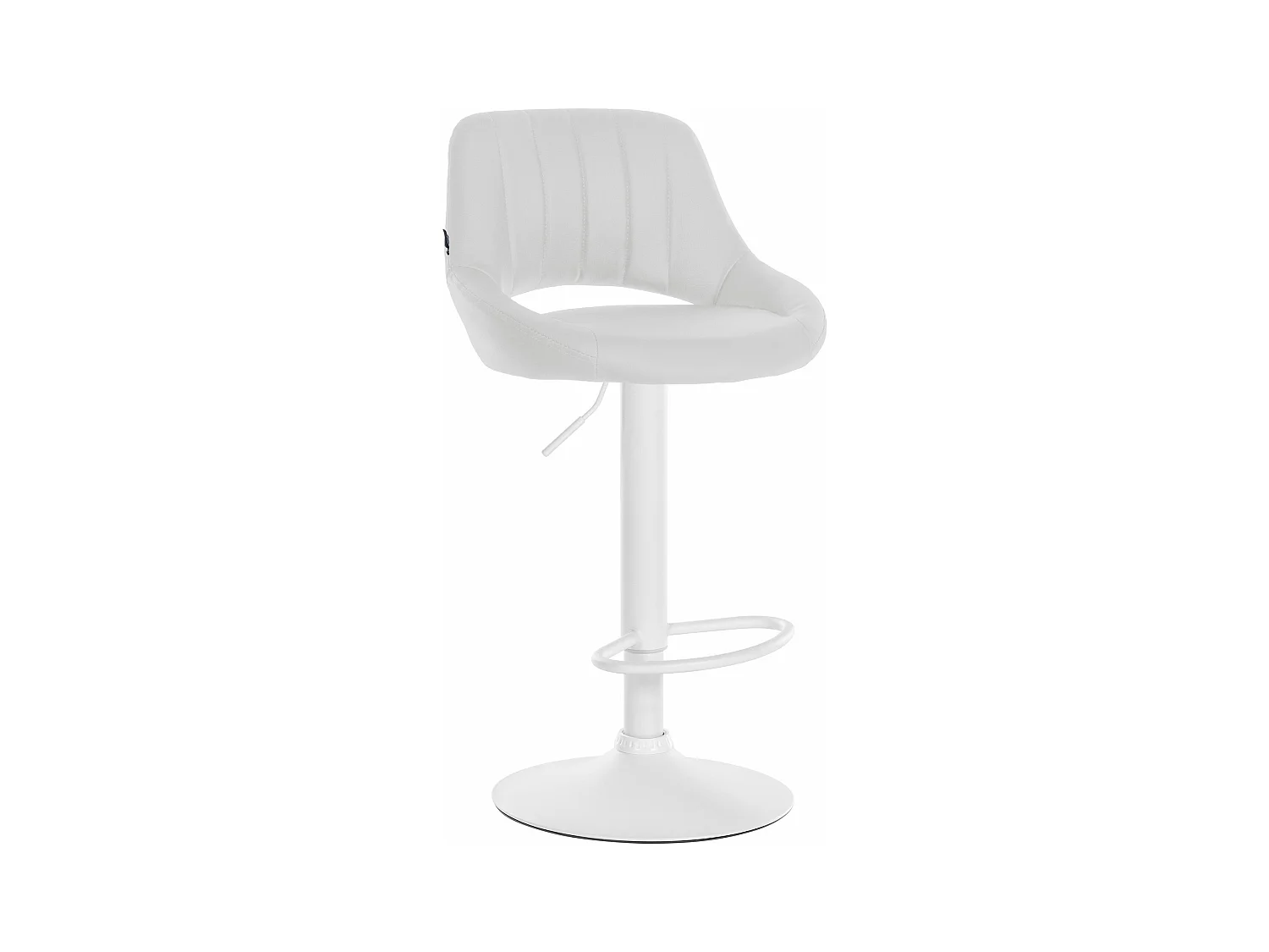 Tabouret de bar - Similicuir & Blanc - Blanc - Milet
