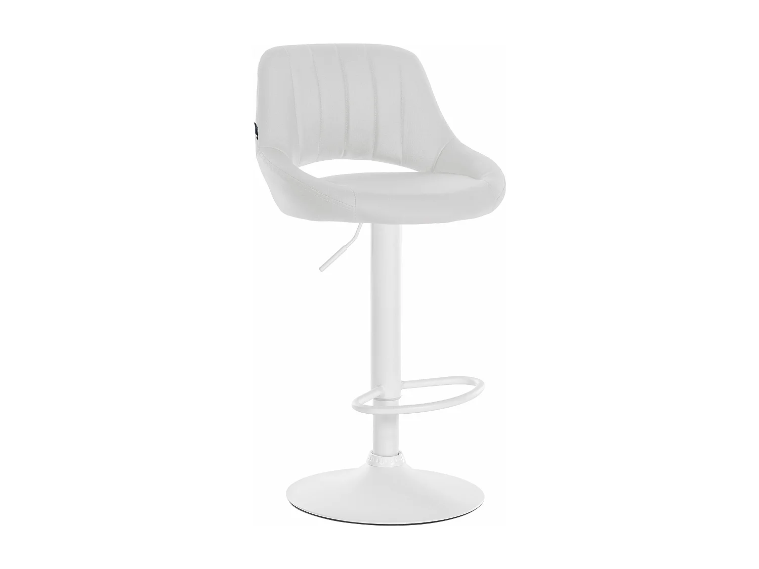Tabouret de bar - Similicuir & Blanc - Blanc - Milet