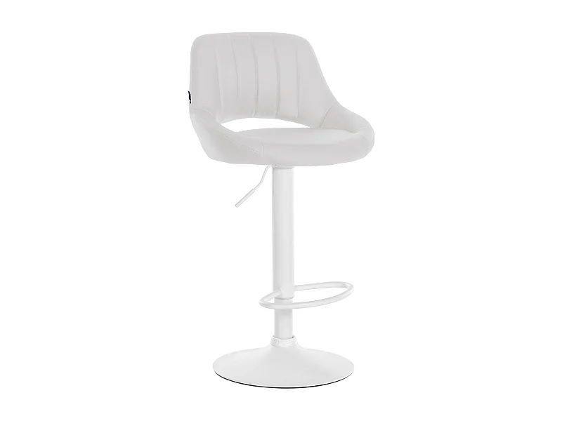 Tabouret de bar - Similicuir & Blanc - Blanc - Milet