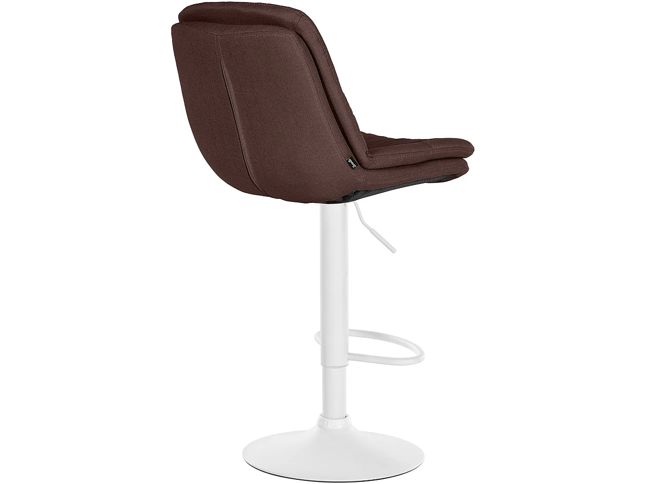 Tabouret de bar - Tissu - Marron - Laurel