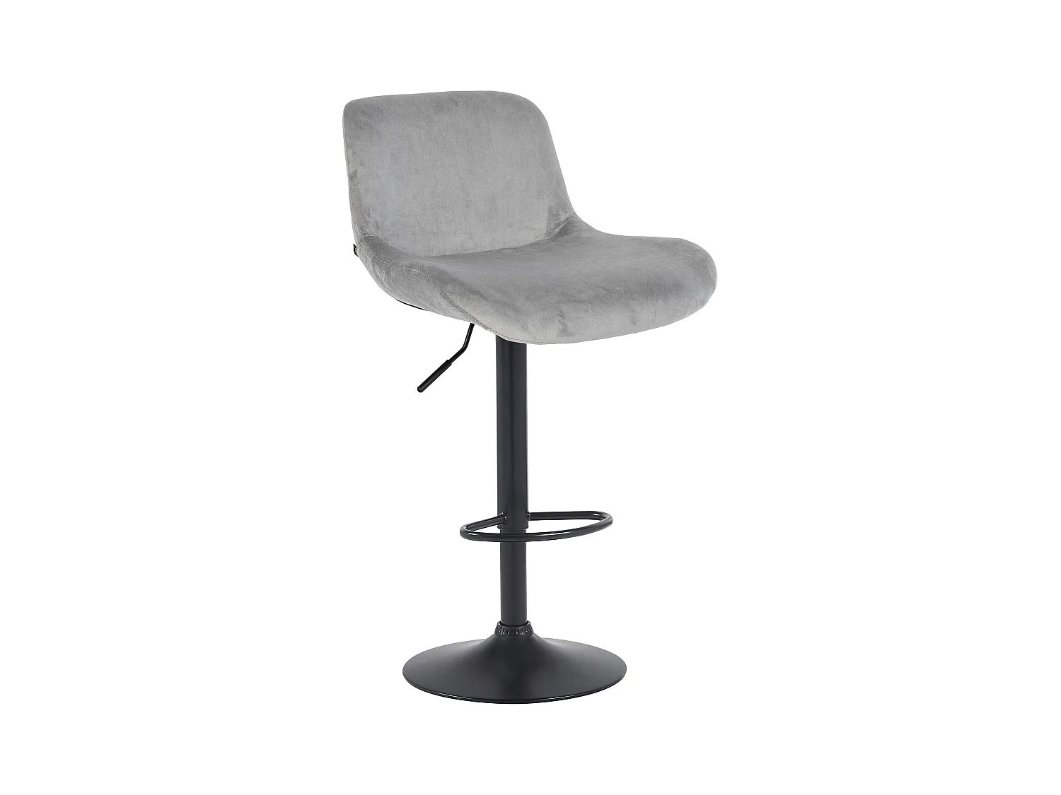 Tabouret de bar - Velours - Gris - Solon