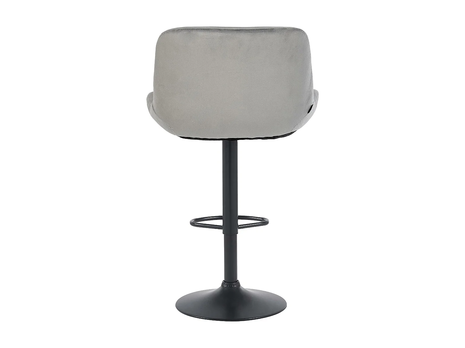 Tabouret de bar - Velours - Gris - Solon