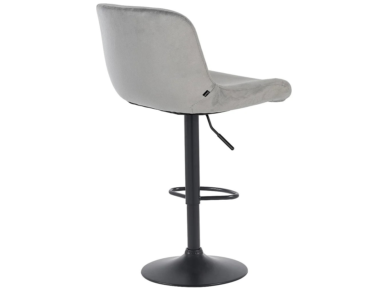 Tabouret de bar - Velours - Gris - Solon