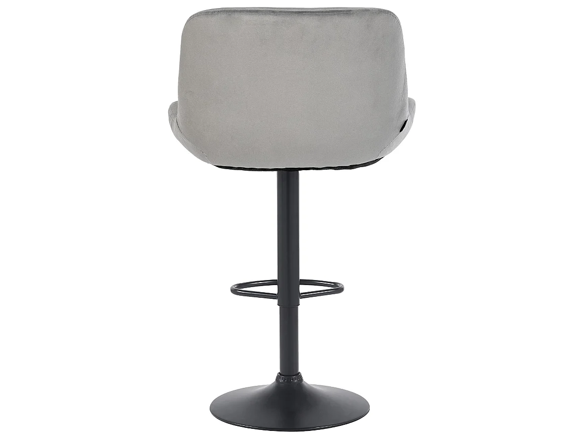 Tabouret de bar - Velours - Gris - Solon
