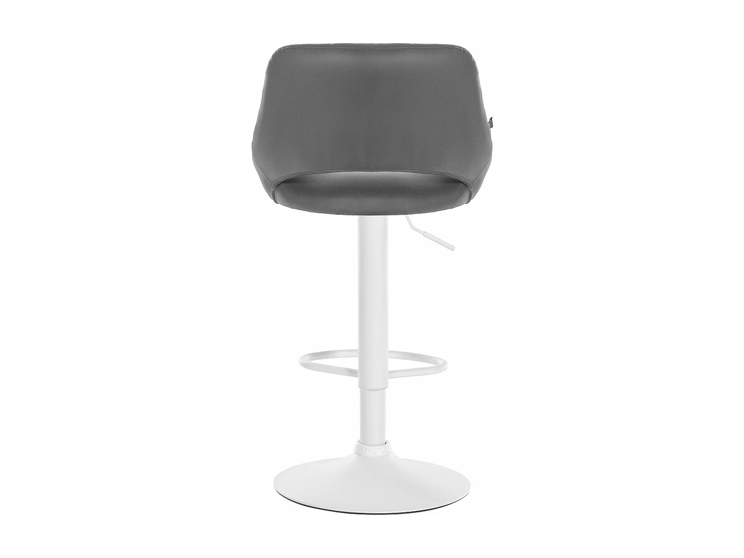 Lot de 2  Tabouret de bar - Similicuir - Gris - Milet