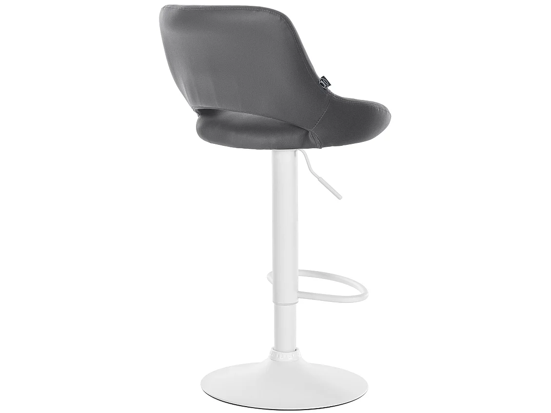 Lot de 2  Tabouret de bar - Similicuir - Gris - Milet