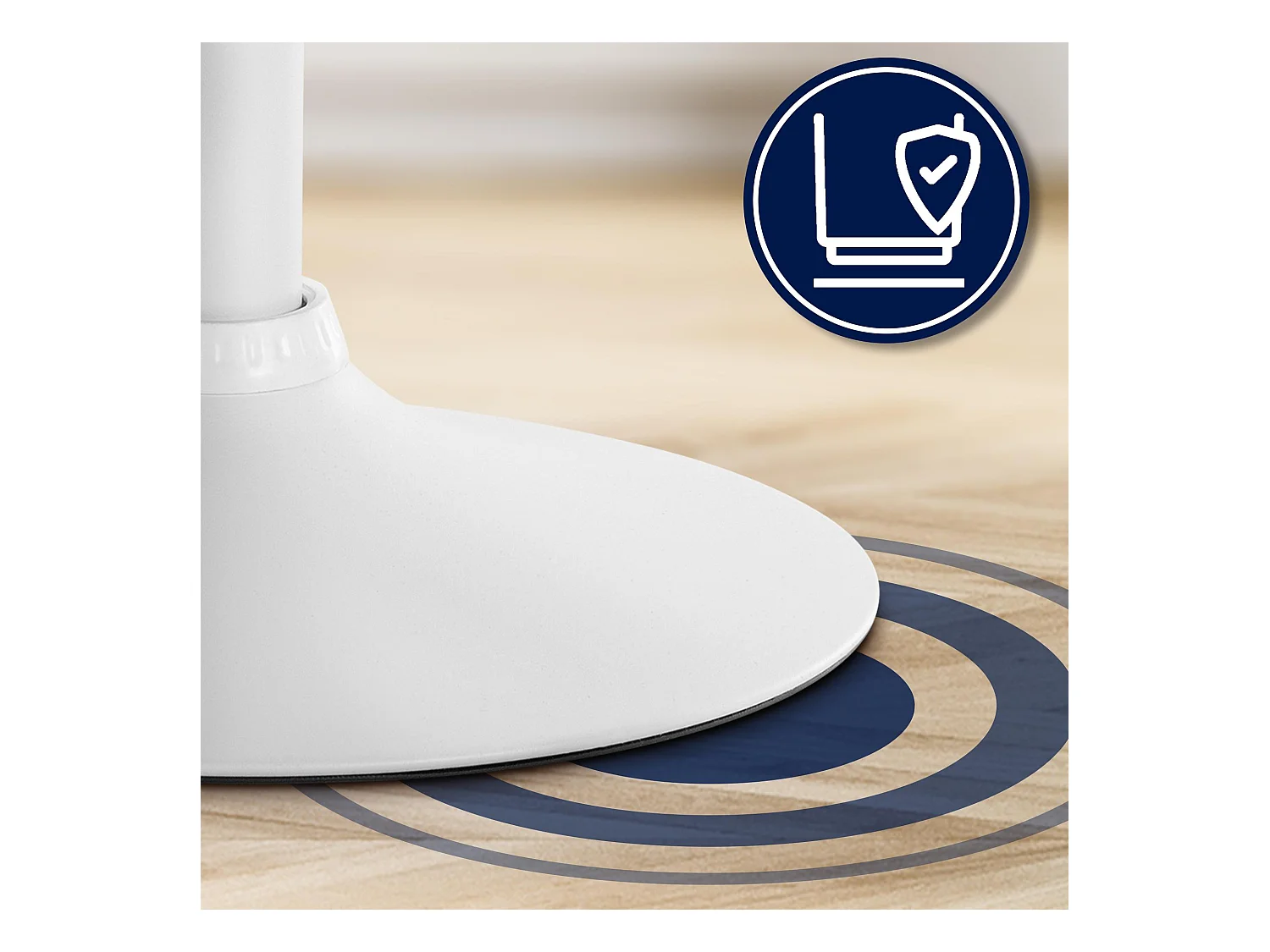 Tabouret de bar - Velours & Blanc - Bleu - Olinda