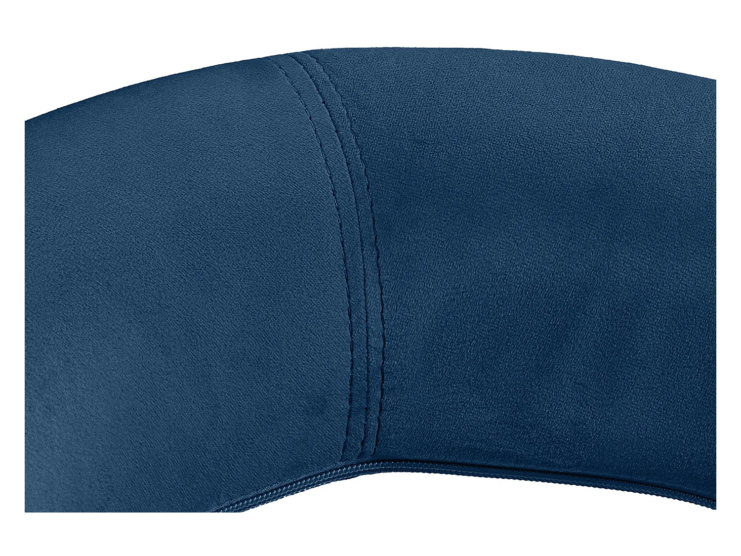 Tabouret de bar - Velours & Blanc - Bleu - Olinda