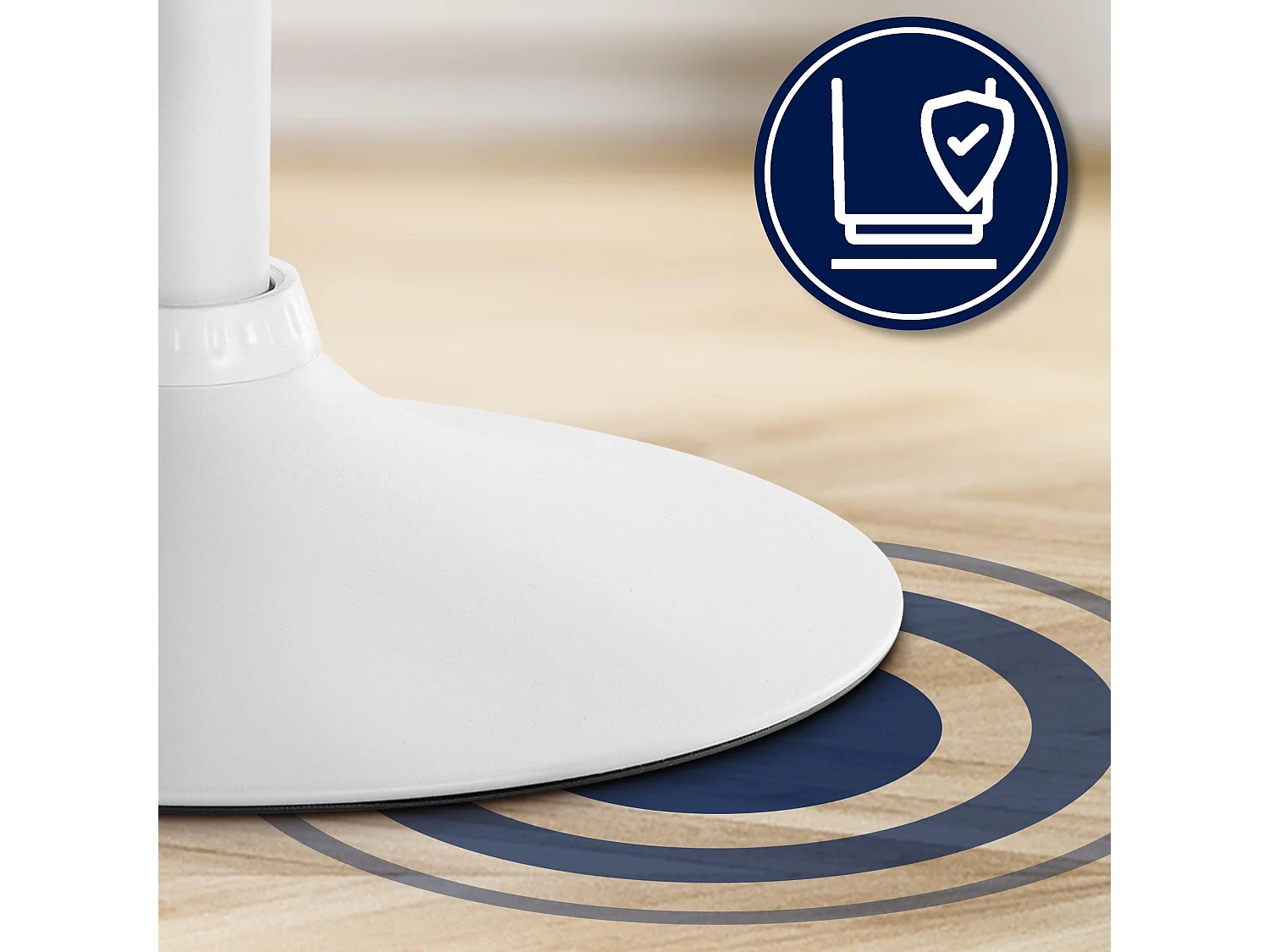 Tabouret de bar - Velours & Blanc - Bleu - Olinda