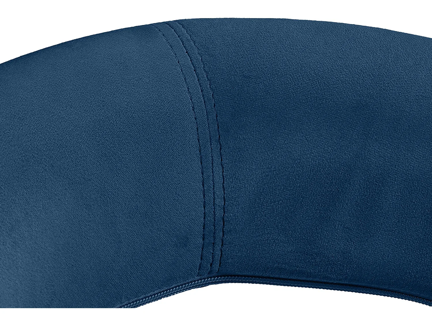 Tabouret de bar - Velours & Blanc - Bleu - Olinda