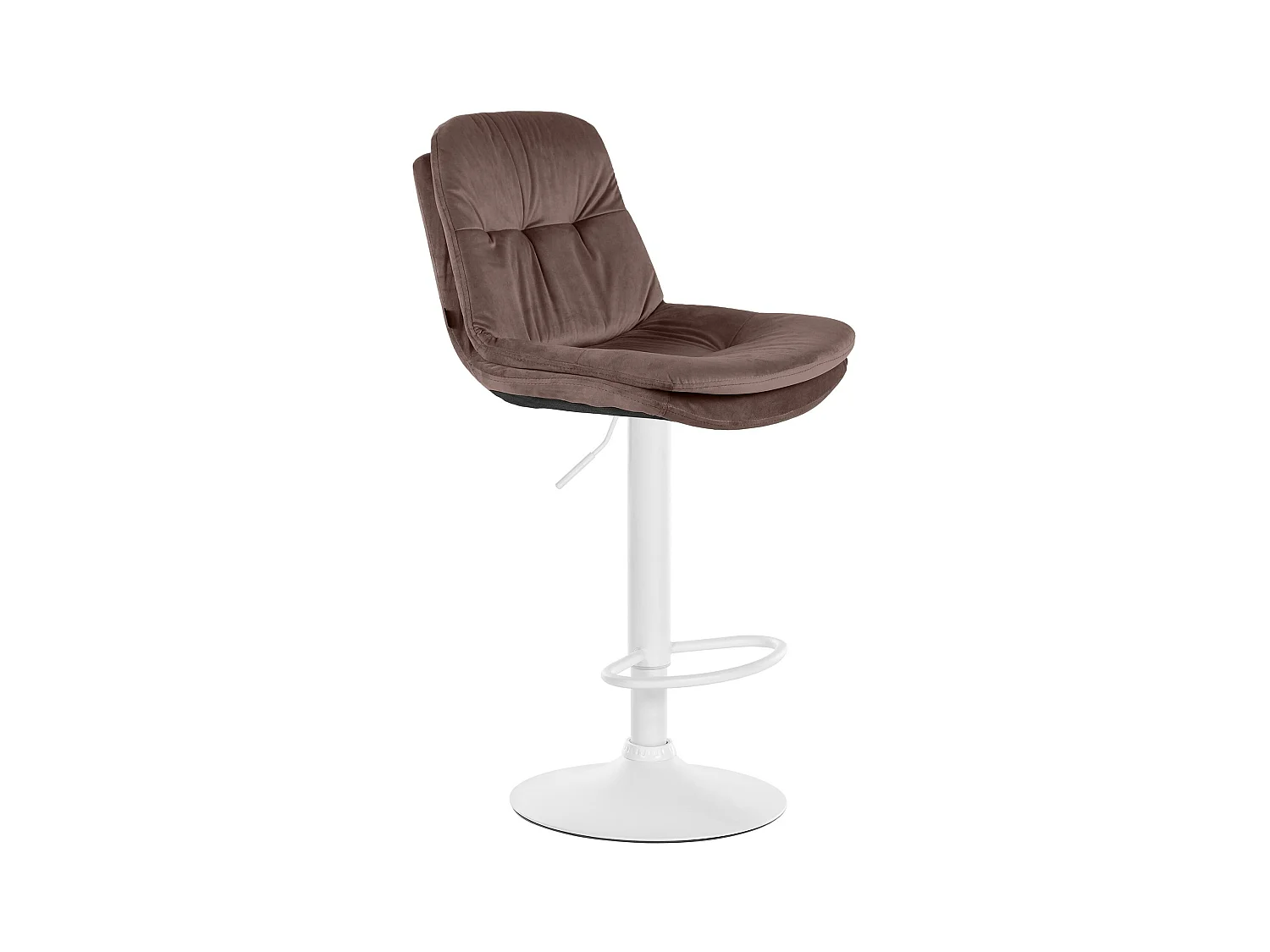 Tabouret de bar - Velours - Marron - Laurel