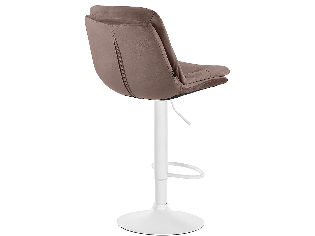 Tabouret de bar - Velours - Marron - Laurel