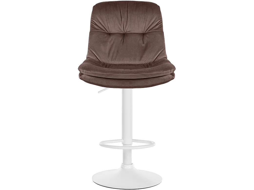 Tabouret de bar - Velours - Marron - Laurel