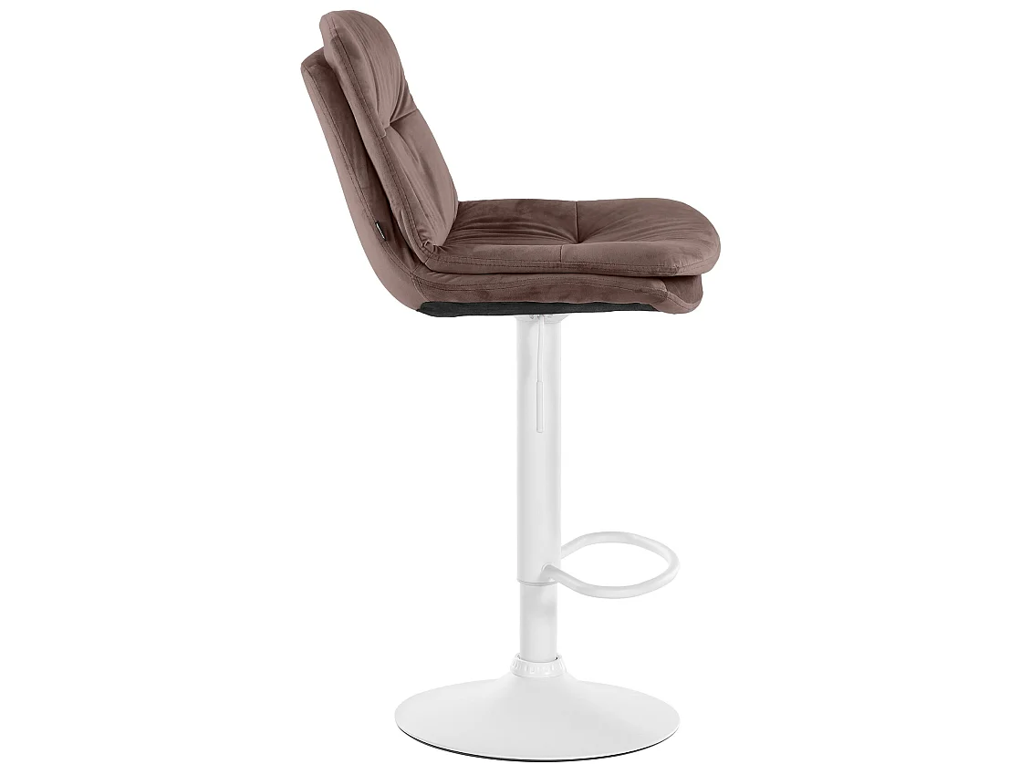 Tabouret de bar - Velours - Marron - Laurel