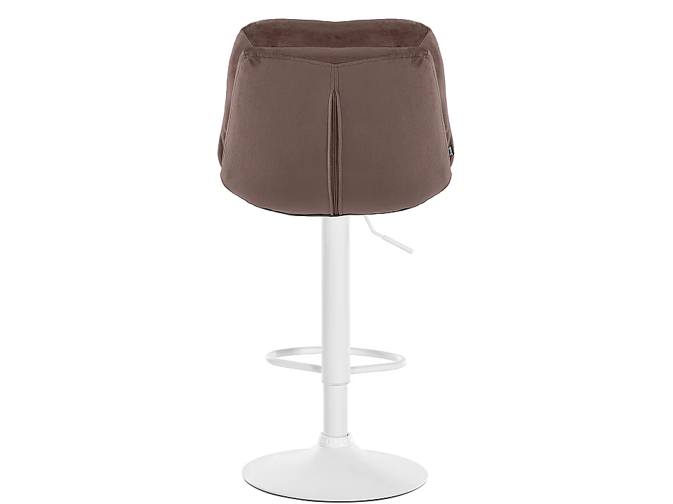 Tabouret de bar - Velours - Marron - Laurel