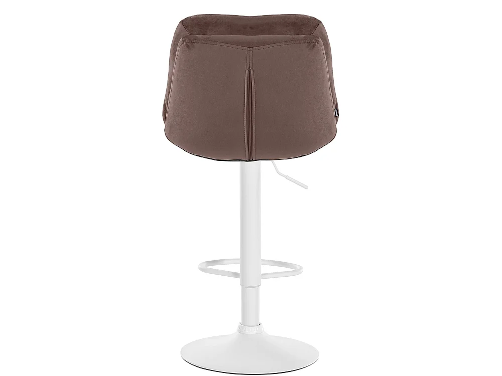Tabouret de bar - Velours - Marron - Laurel