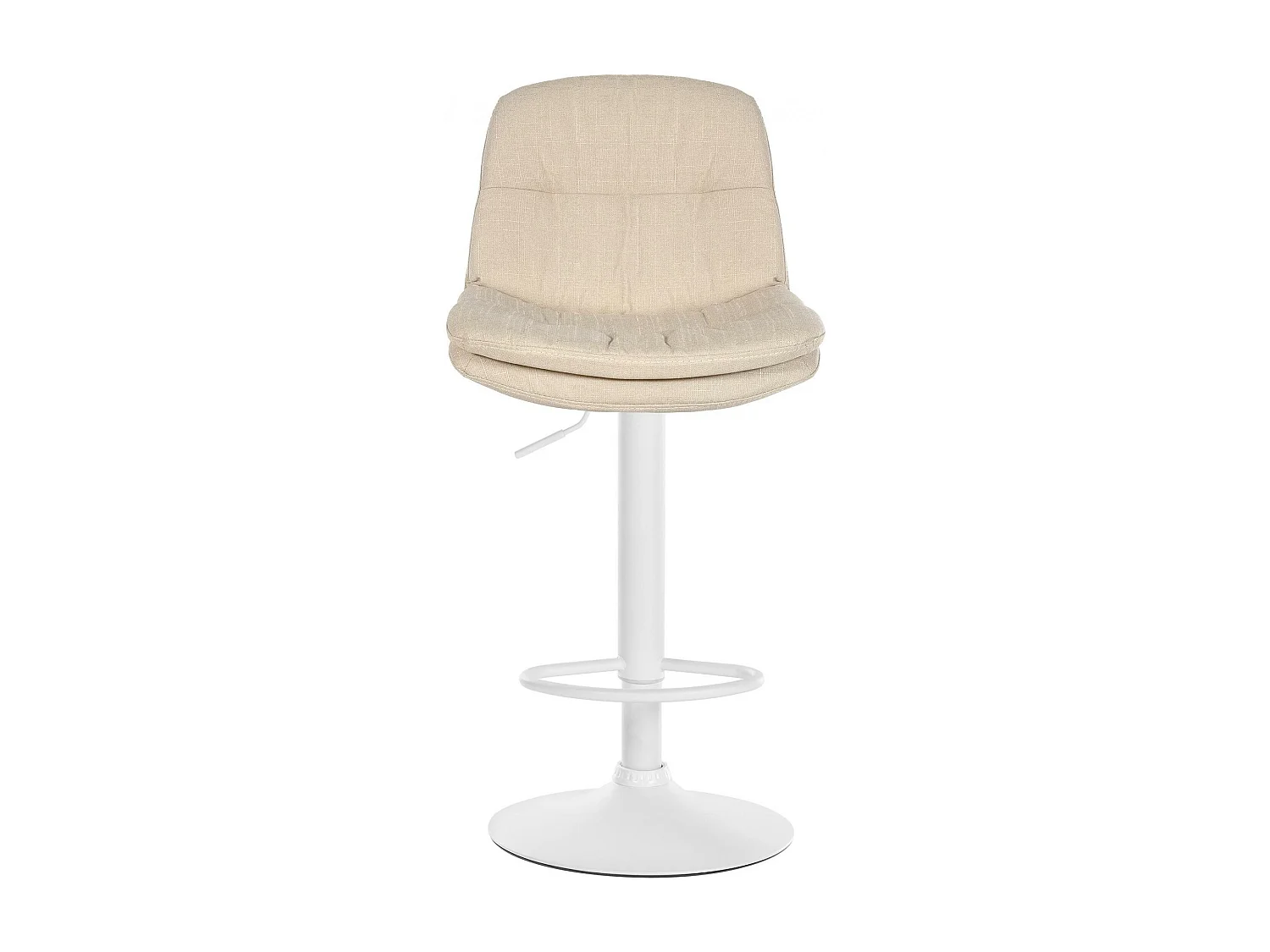 Tabouret de bar - Tissu - Crème - Laurel