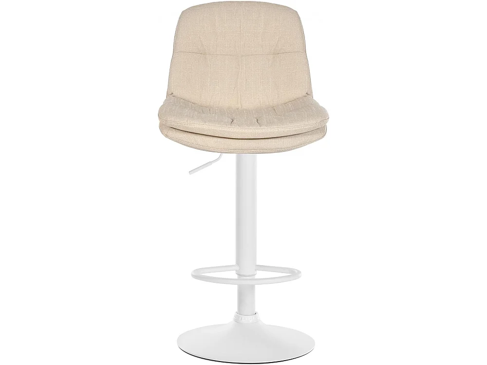 Tabouret de bar - Tissu - Crème - Laurel