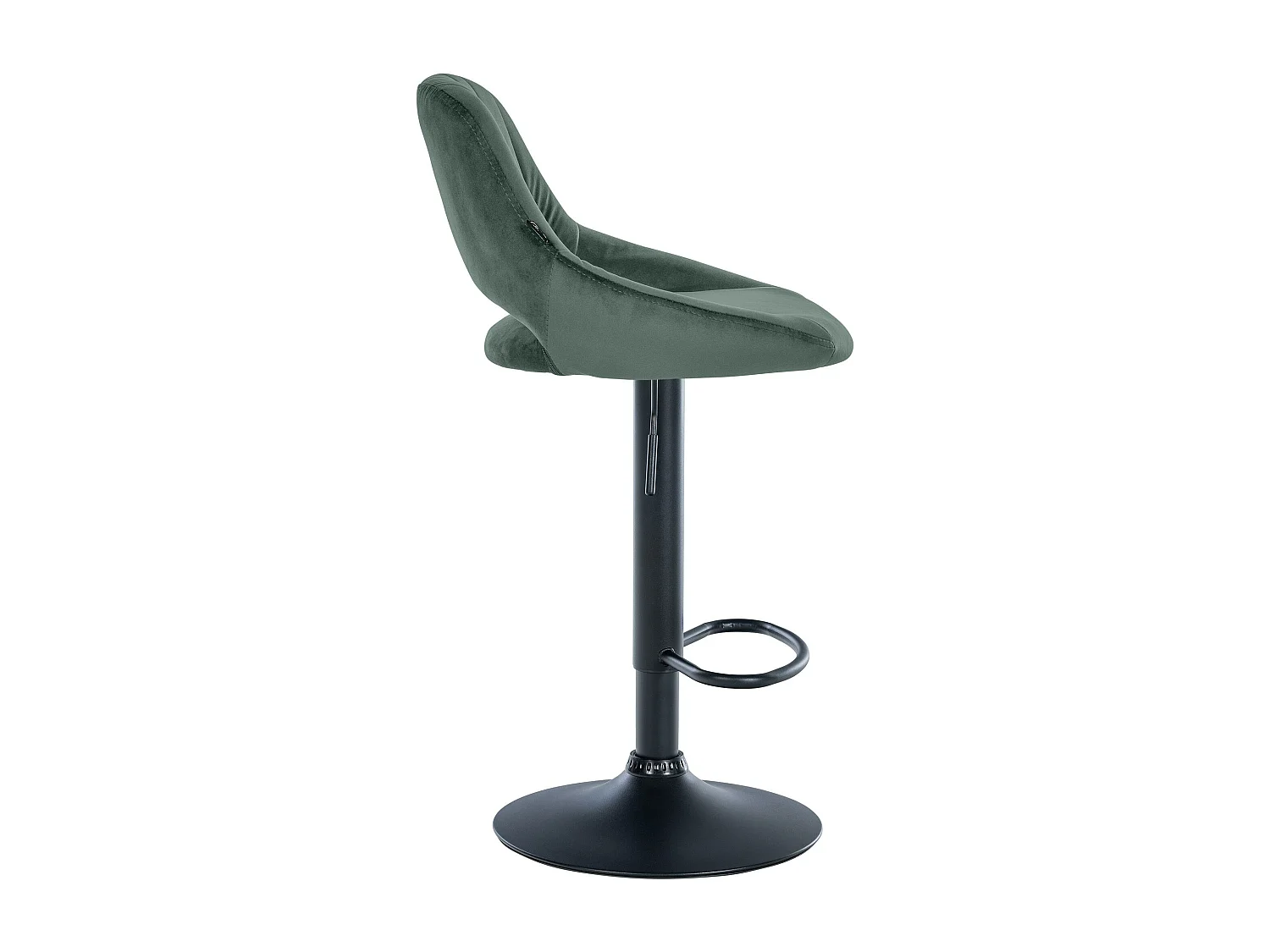 Lot de 2  Tabouret de bar - Velours - Vert - Milet