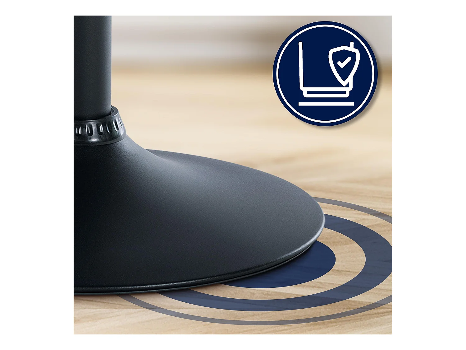 Tabouret de bar - Velours & Noir - Crème - Olinda