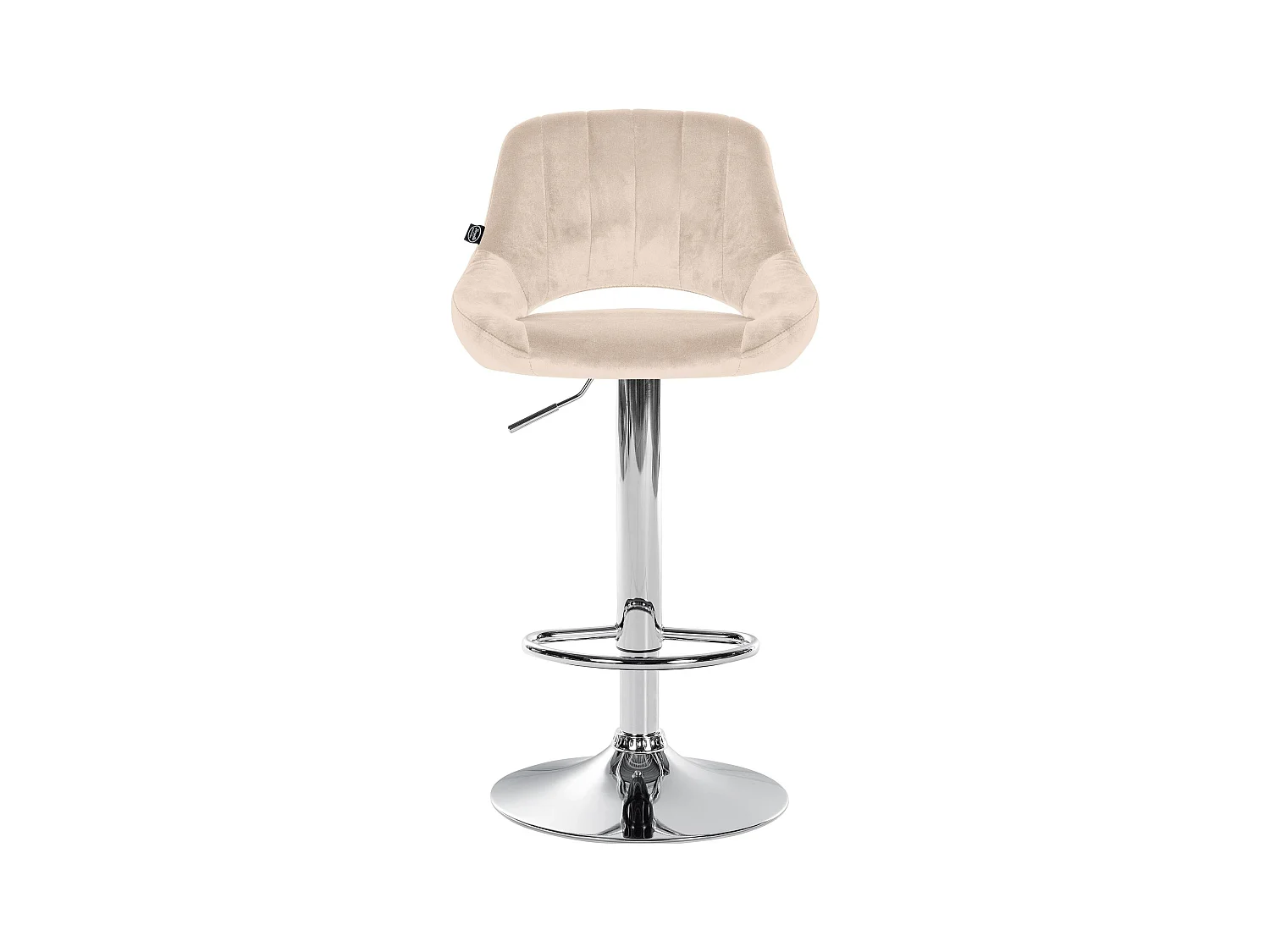 Lot de 2  Tabouret de bar - Velours - Crème - Milet