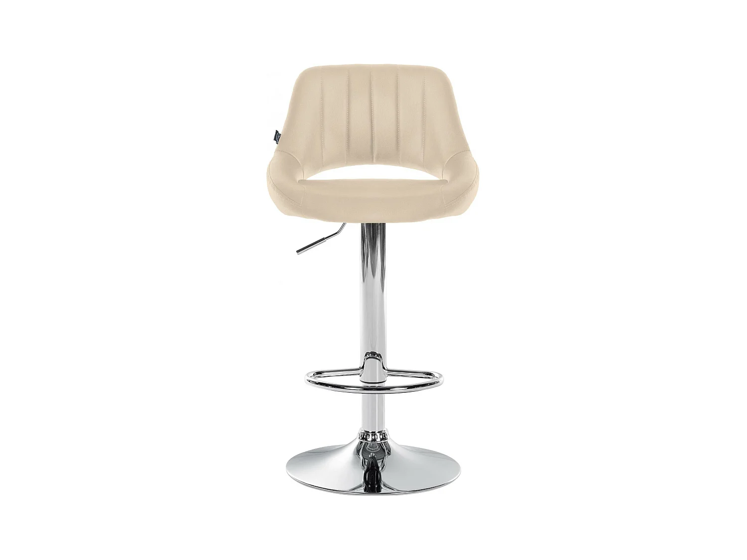 Lot de 2  Tabouret de bar - Similicuir - Crème - Milet
