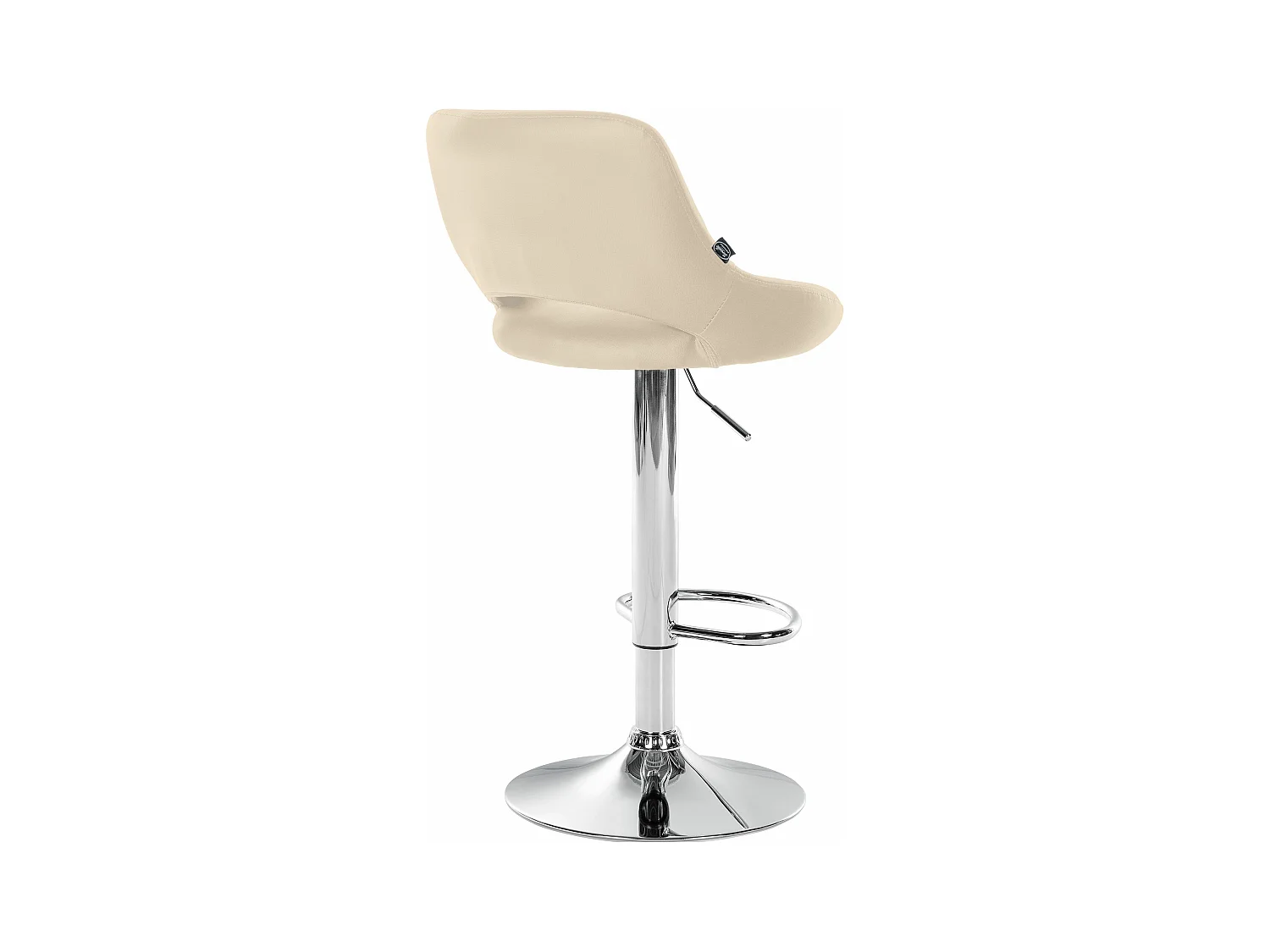 Lot de 2  Tabouret de bar - Similicuir - Crème - Milet