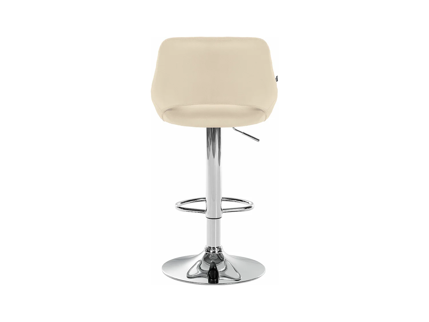 Lot de 2  Tabouret de bar - Similicuir - Crème - Milet
