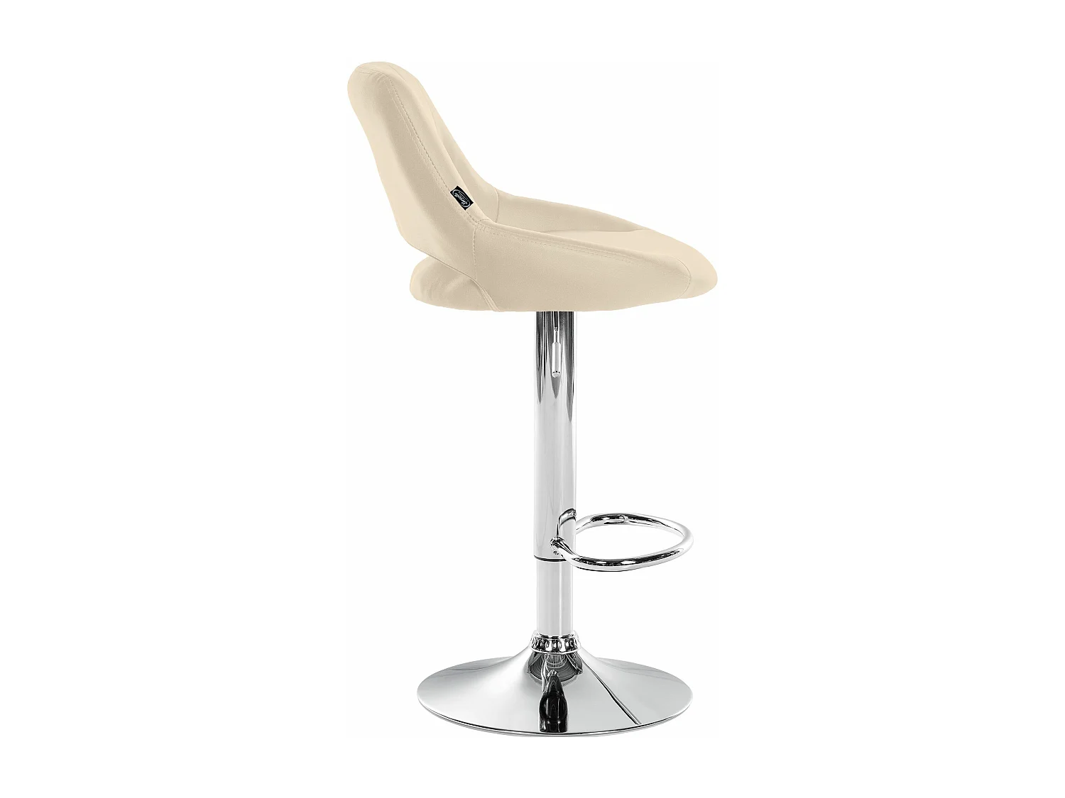 Lot de 2  Tabouret de bar - Similicuir - Crème - Milet