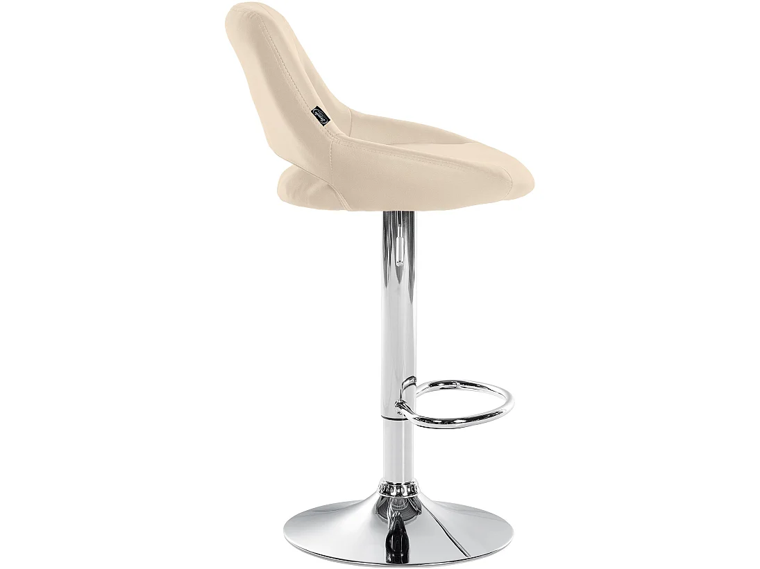 Lot de 2  Tabouret de bar - Similicuir - Crème - Milet