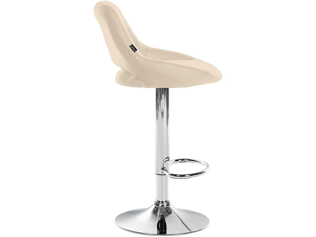 Lot de 2  Tabouret de bar - Similicuir - Crème - Milet
