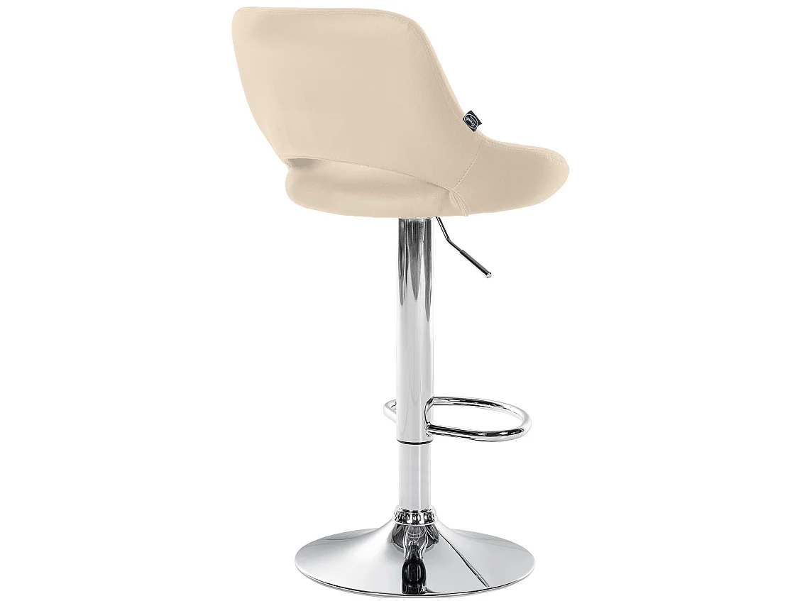 Lot de 2  Tabouret de bar - Similicuir - Crème - Milet