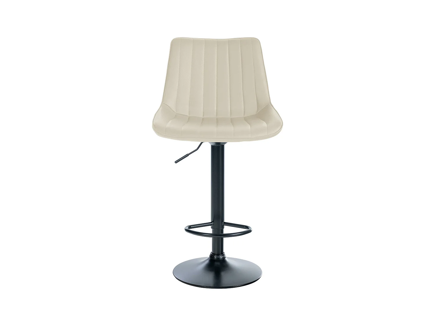Lot de 2  Tabouret de bar - Similicuir - Crème - Toni