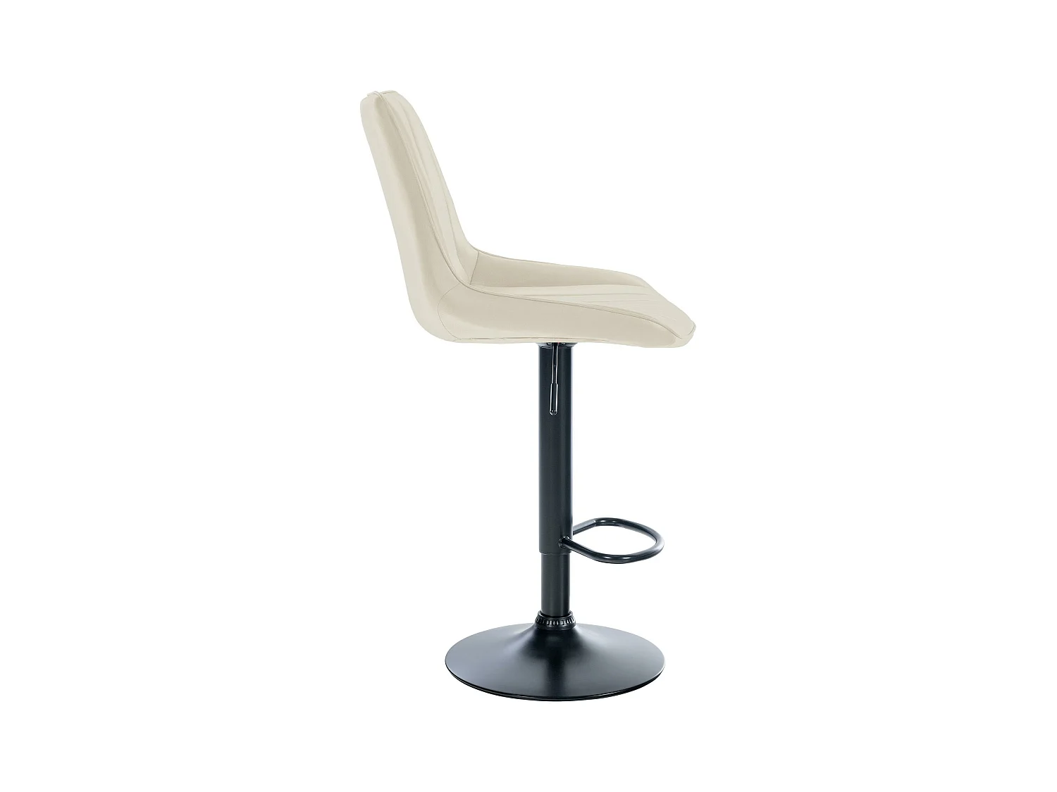 Lot de 2  Tabouret de bar - Similicuir - Crème - Toni
