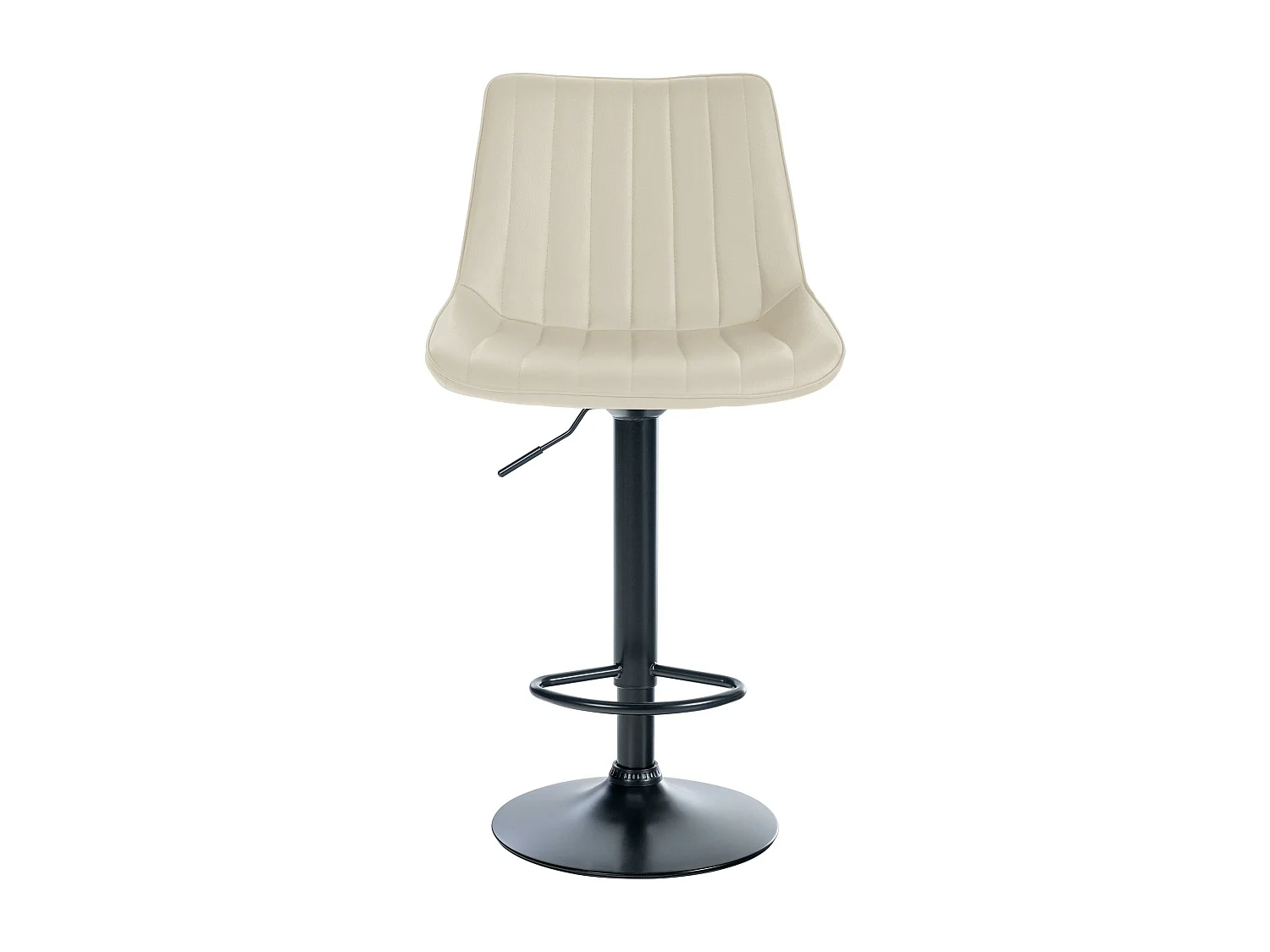 Lot de 2  Tabouret de bar - Similicuir - Crème - Toni