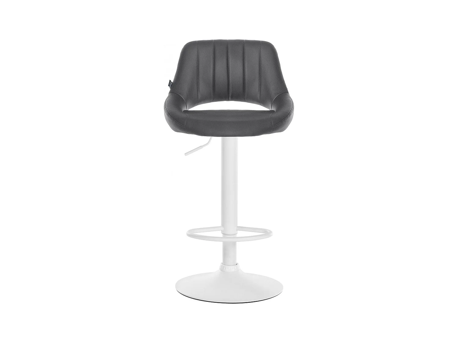 Tabouret de bar - Similicuir & Blanc - Gris - Milet