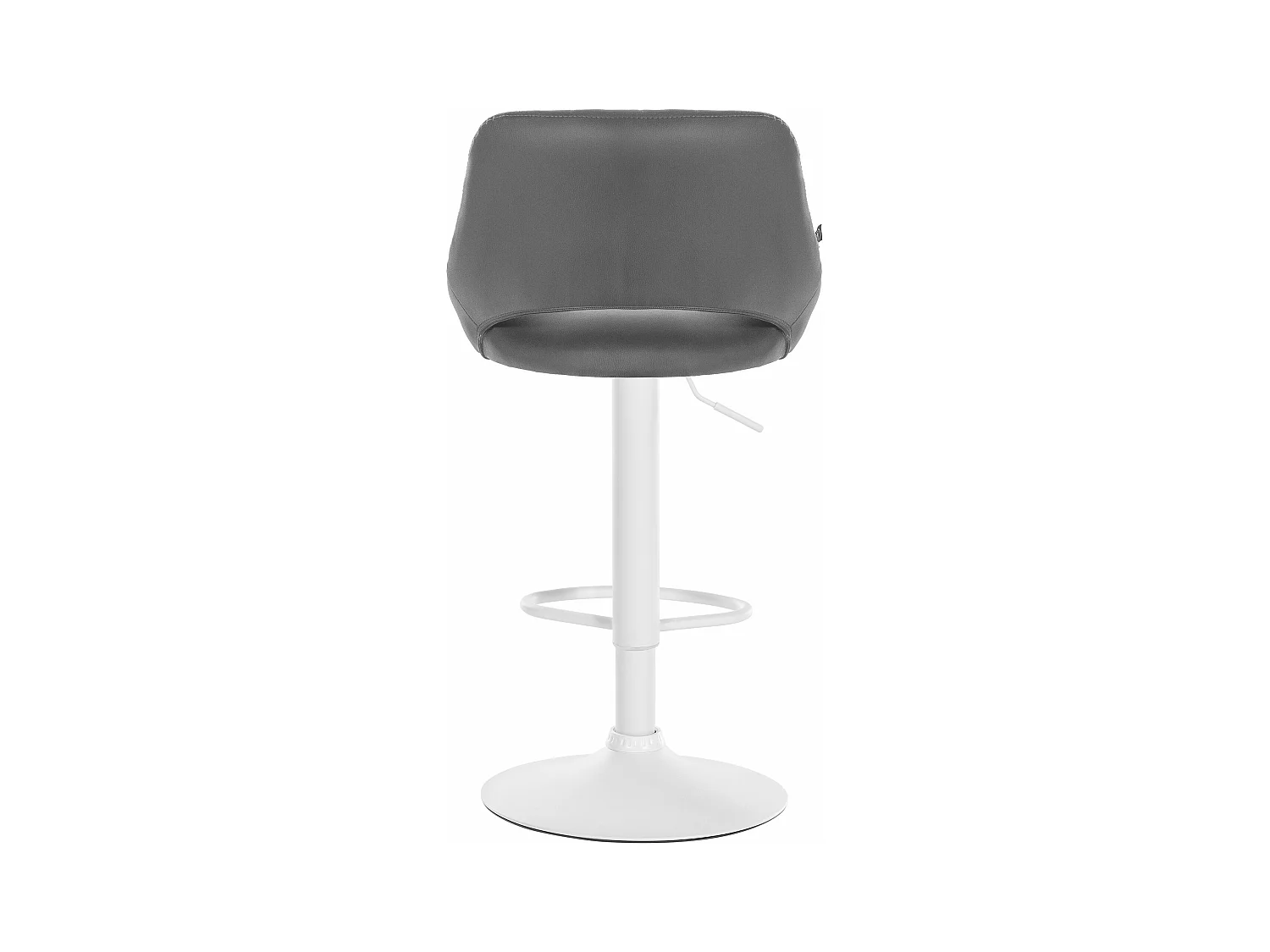 Tabouret de bar - Similicuir & Blanc - Gris - Milet