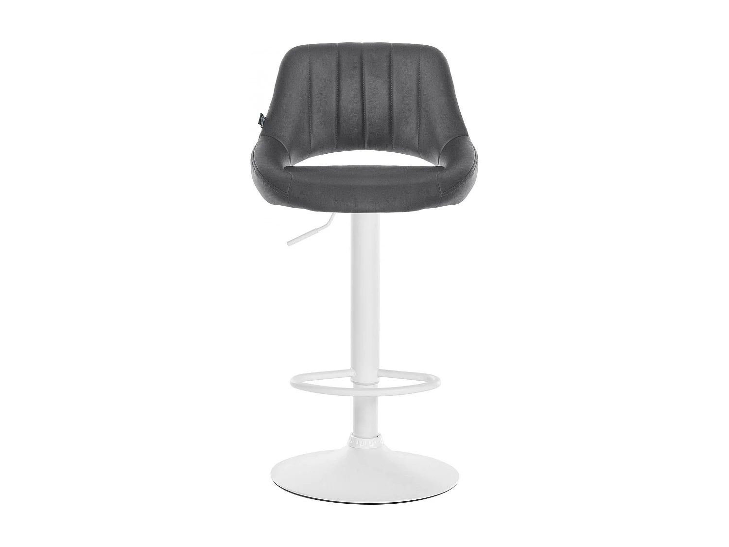 Tabouret de bar - Similicuir & Blanc - Gris - Milet