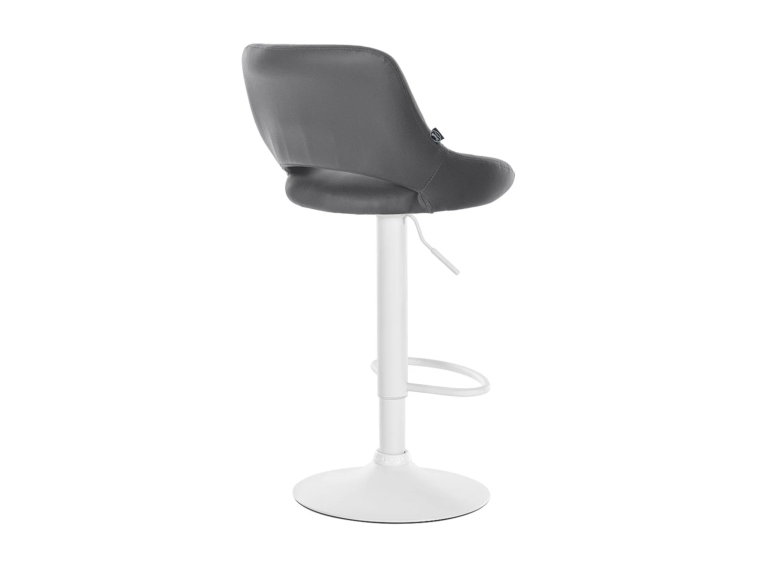 Tabouret de bar - Similicuir & Blanc - Gris - Milet